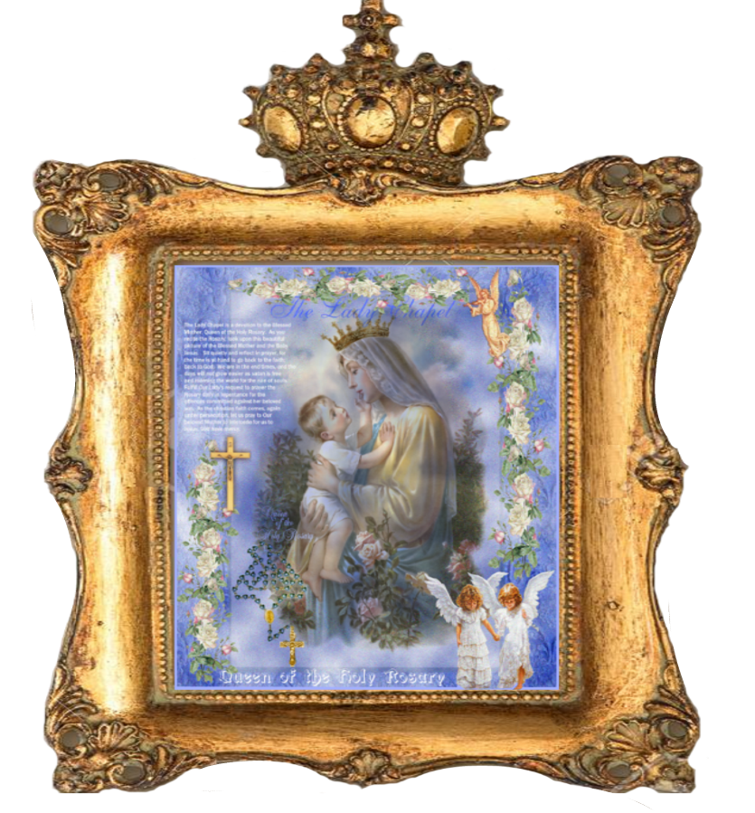 The Blessed Mother, Queen of the Rosary, with the Child Jesus